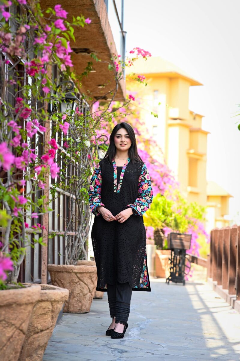 Black Multi Chicken kari Shirt