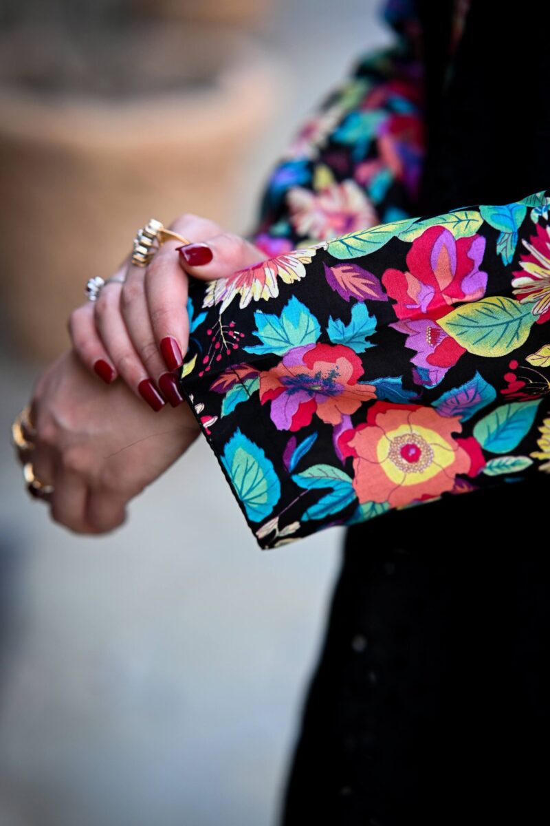 Black Multi Chicken kari Shirt - Image 4