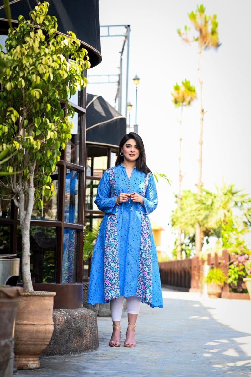 Blue Kalidaar Frock
