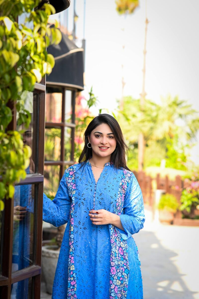 Blue Kalidaar Frock - Image 2