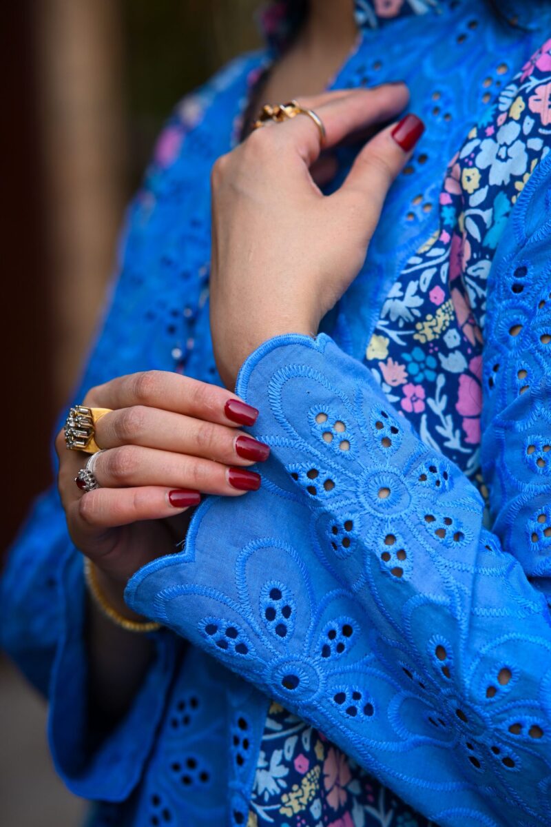 Blue Kalidaar Frock - Image 4
