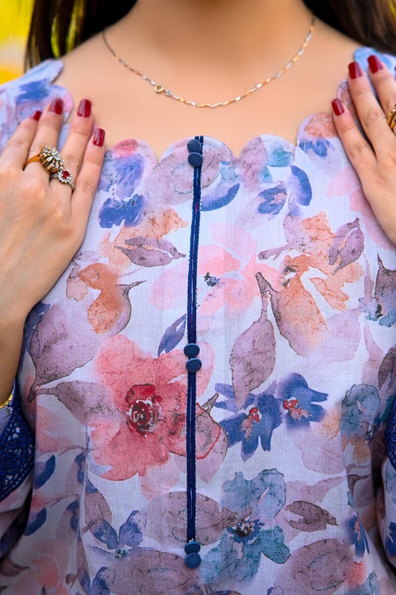 Pastel Bloom Floral Kurta Set - Image 3